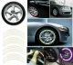 Reflective Wheel Rim Stickers AG555E (16 pcs), Silver
