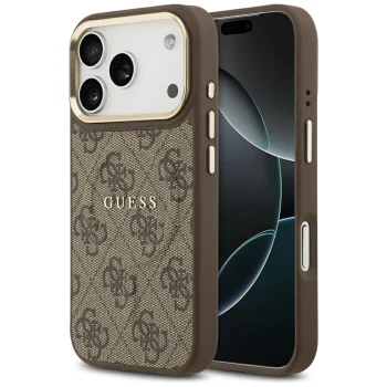 Guess 4G PU Classic Logo MagSafe Phone Case Cover iPhone 17 Pro - Brown