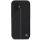 Mercedes iPhone 16 Case Blue Line Leather MagSafe, Black