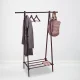 Modernhome YLT-0311E Freestanding Clothes Rack with Shelf, Black