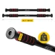 4Fizjo 1599 Basic Doorway Pull-Up Bar, 61.5-100 cm, Black/Red