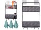 Metal organizer hanging shelf kitchen for bathroom hanger