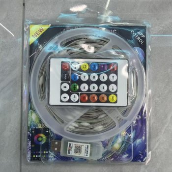 Waterproof RGB LED Strip IP65, USB, Bluetooth, 10m, with Remote