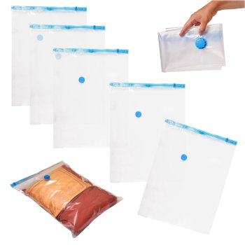 Set of vacuum bags for storing clothes 5 pcs, 60x80 cm