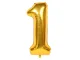 Foil Balloon Number 1 for Birthday Party 66cm, Gold