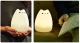 Kids Bedside Table LED Lamp Night Light with Remote USB RGB, Cat