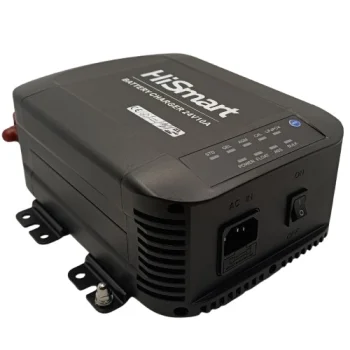 Lead Acid / LiFePO4 Smart Battery Charger 24V 10A, Black