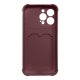 Apple iPhone X / Xs 10 5.8\" Silicone Wallet Card Case, Raspberry