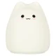 Kids Night Light Silicone Cat Lamp, Soft Touch Control RGB Color Changing Nursery Lamp, White