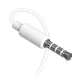 Dudao X10S Wired In-Ear Headphones 3.5mm Mini Jack 1.15m - White