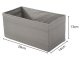 Underwear and Bra Drawer Organizer 28x14x13 cm, Grey
