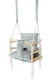 Kruzzel Wooden Baby Swing with Fabric Seat, Grey
