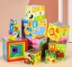 Bakalu Wooden Stacking Tower Alphabet & Animals Learning Game