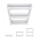 Leobert Mobile Shelving Unit on Wheels, 3 Shelves, White