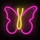 Neolia NNE03 LED Neon Sign Butterfly, Pink