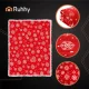 Ruhhy Christmas Flannel Blanket 130x170 cm, White/Red