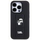 Apple iPhone 13 Pro Max 6.7\'\' Karl Lagerfeld Gripstand Saffiano Karl & Choupette Pins Cover Case, Black