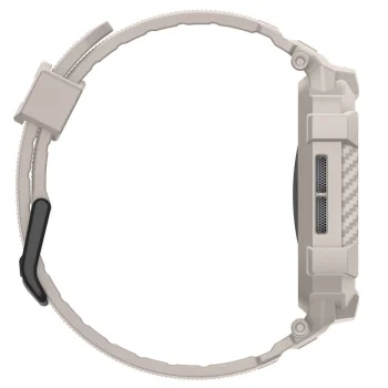 Spigen Rugged Armor Pro dirželis su apsauginiu dėklu Apple Watch 42 mm, smėlio spalvos