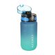 Sports Water Bottle with Time Marker BPA Free, 600ml, Blue-Green