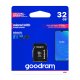 32GB MicroSDHC Memory Card GoodRam Class 10 UHS-I with Adapter, black