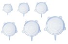 Silicone Food Storage Lids, Set of 6, Blue