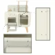 Lulilo Retro Wooden Play Kitchen for Kids with Accessories, 73 cm