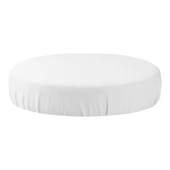 White Velour Cover for Cosmetic Stool 35-40 cm