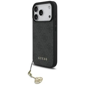 Guess iPhone 17 Pro Case 4G Charms Collection MagSafe, Black