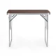 MultiGarden Folding Camping Table 120x60 cm with 2 Shelves, Brown