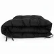 Folding Camping Bed with Cushion, Black