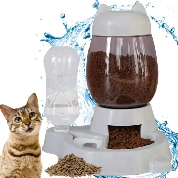 Automatic Pet Food and Water Dispenser Bowl 2-in-1 for Dogs and Cats