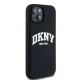 DKNY iPhone 15 / 14 / 13 Case Liquid Silicone White Printed Logo MagSafe, Black