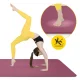 4Fizjo NBR Fitness and Yoga Mat 190x100x1.5 cm, Burgundy
