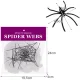 Malatec Artificial Spider Web with 2 Spiders, White
