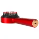 Electric Scalp Massager Brush and Oil Applicator with Infrared Light, USB, Red
