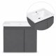 ModernHome Wall-Mounted Bathroom Cabinet with Sink and Mirror