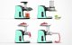 Slow Juicer AMZCHEF GM3001-GN Cold Press Extractor Green with 2 Travel Bottles