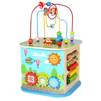 Bakalu Wooden Educational Activity Cube with Maze