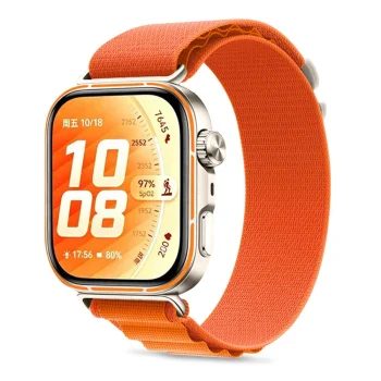 Tech-Protect Nylon Pro Strap for Huawei Watch Fit 3 / 4 / 4 Pro / 5 / 5 Pro, Orange