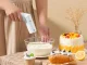 Cordless Electric Hand Mixer USB Rechargeable Whisk for Eggs and Cream, White