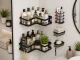 Bathroom Shelf Set (5 pcs), Black