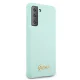 Guess Samsung Galaxy S21+ Case Silicone Script Metal Logo, Blue