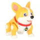 Interactive Robot Dog Corgi with Light and Music, Light Brown/White