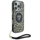 Guess HC IML Leopard Triangle Cord Strap MagSafe Phone Case Cover iPhone 16 Pro Max - Brown