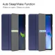 Lenovo Tab M10 (3rd Gen) (TB-328FU) Trifold Stand PU Leather Hard Protective Cover Case, Dark Blue