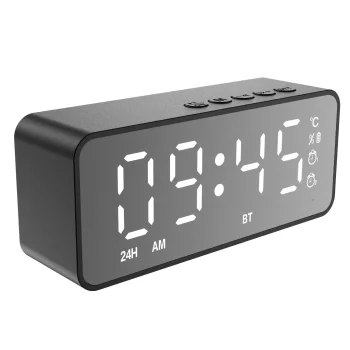 Setty SCL-01FM-S Desk Clock with Bluetooth Speaker and FM Radio