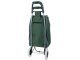 Folding Shopping Cart with Wheels Durable Grocery Trolley Bag, Green