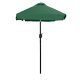 MultiGarden Rectangular Tilting Garden Parasol with Crank 200x140 cm, Green