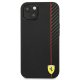 Ferrari iPhone 13 mini vāciņš On Track Carbon Stripe, melns