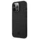 Mercedes Leather Meshed Metal Logo Case for iPhone 13 / 13 Pro - Black